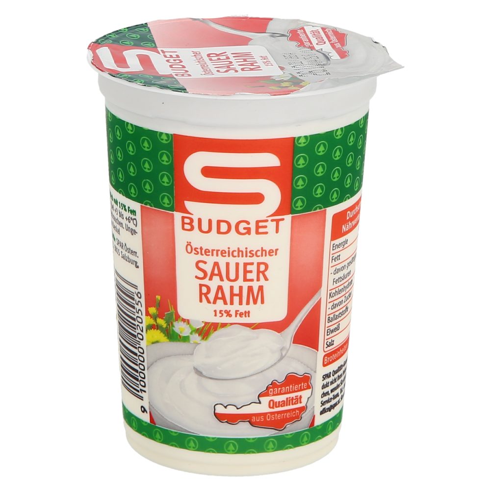 KISLA SMETANA 15% M.M., S-BUDGET, 250G