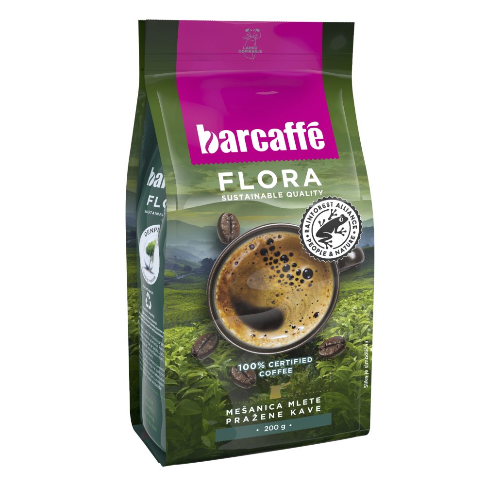 PRAŽENA MLETA KAVA FLORA, BARCAFFE, 200G