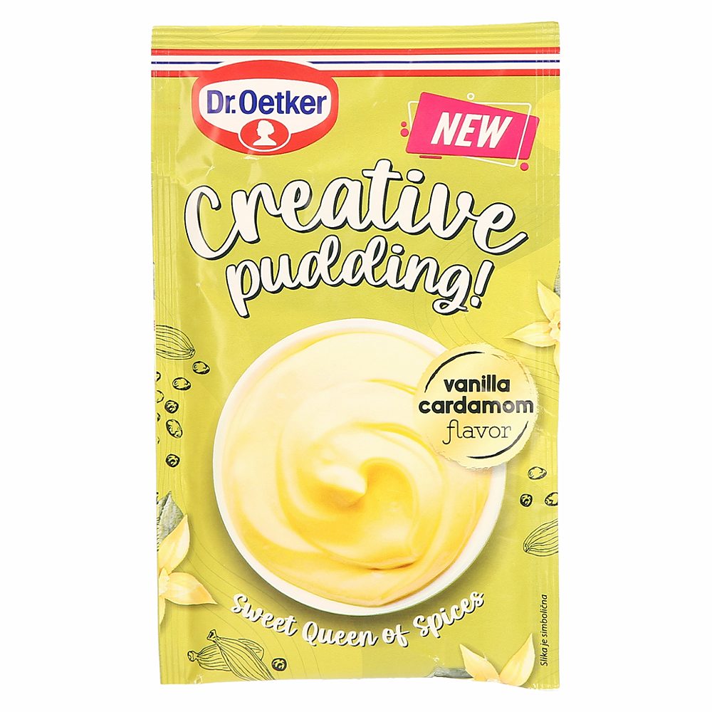 prašek za puding vanilija in kardamom creative pudding, dr.oetker, 40g