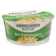Slika produkta BIO SMETANOV JOGURT MANGO IN VANILIJA 10% M.M., ANDECHSER NATUR, 150G
