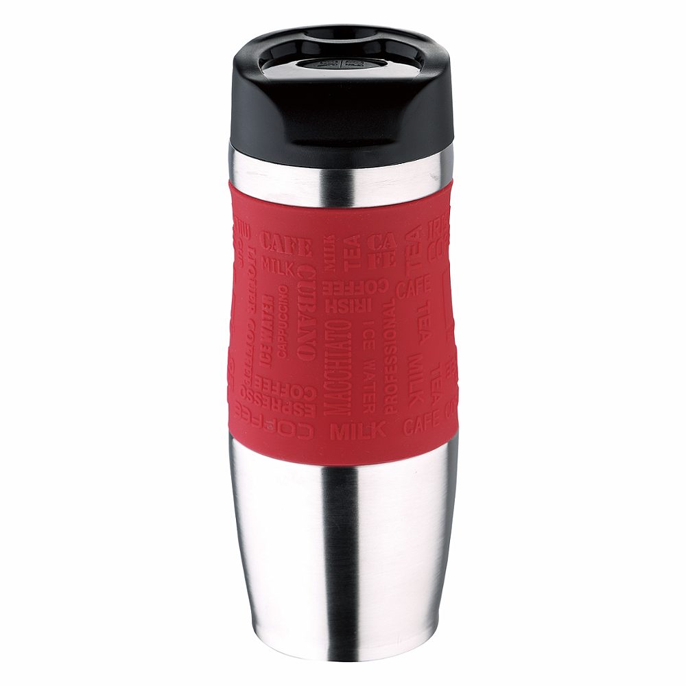 termo potovalni lonček rdeč, bergner, 400ml