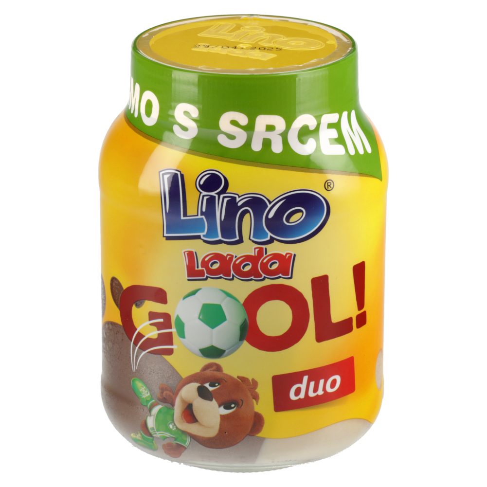 MLEČNI IN LEŠNIKOV KREMNI NAMAZ LINO LADA DUO, PODRAVKA, 900G