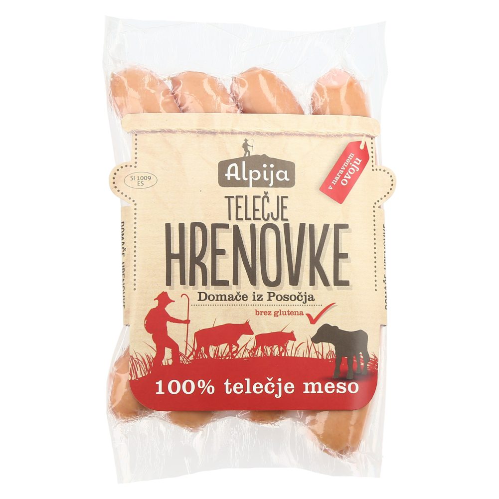 domače telečje hrenovke