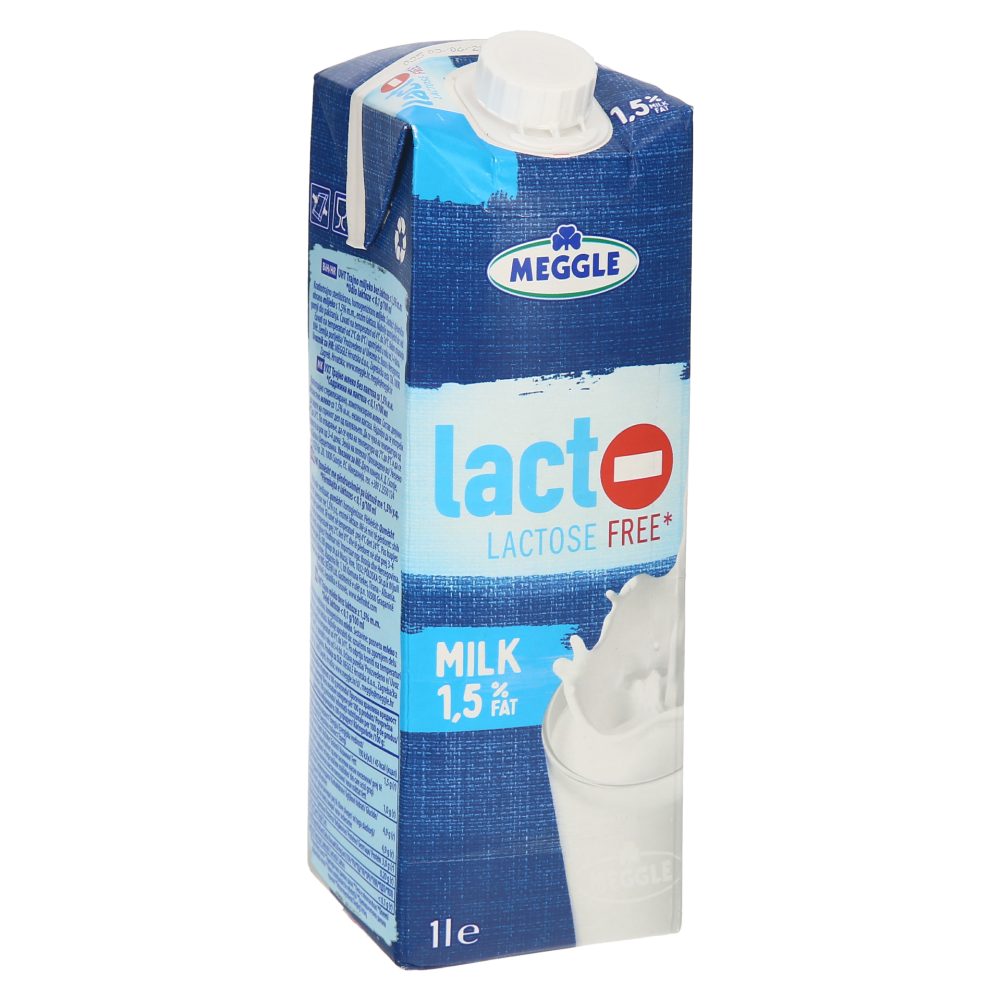 TRAJNO MLEKO BREZ LAKTOZE, 1,5% M.M., MEGGLE, 1L