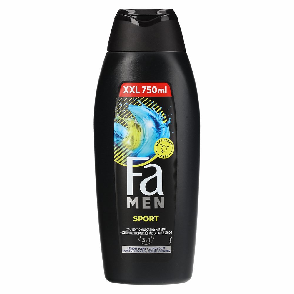 gel za prhanje in kopel sport, fa men, 750ml