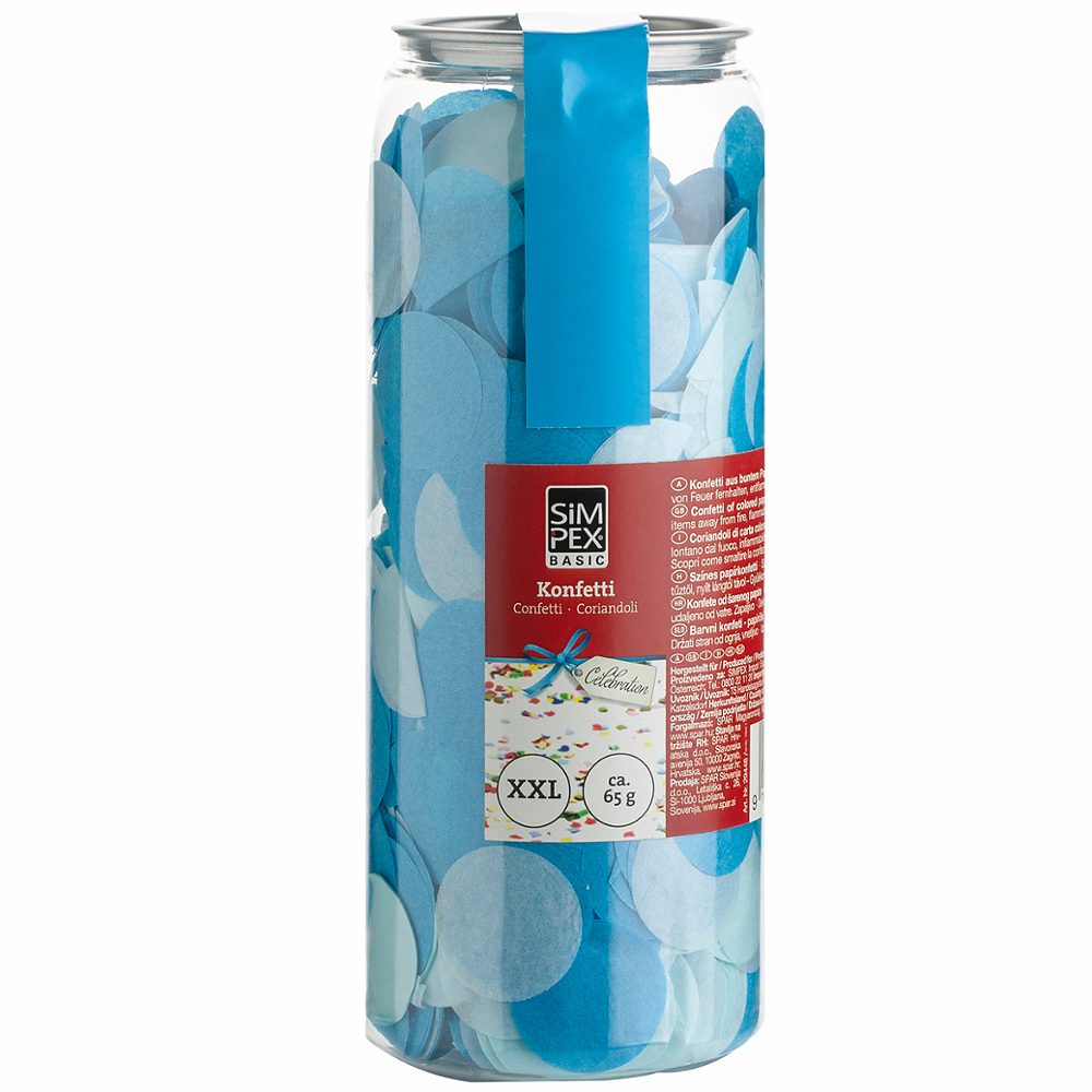 barvni konfeti xxl, modri, simpex celebration, ca.65g