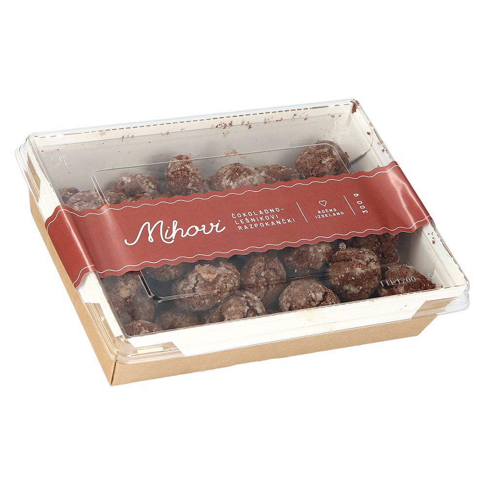 piškoti mihovi čokoladno-lešnikovi razpokančki, miha novak, 300g