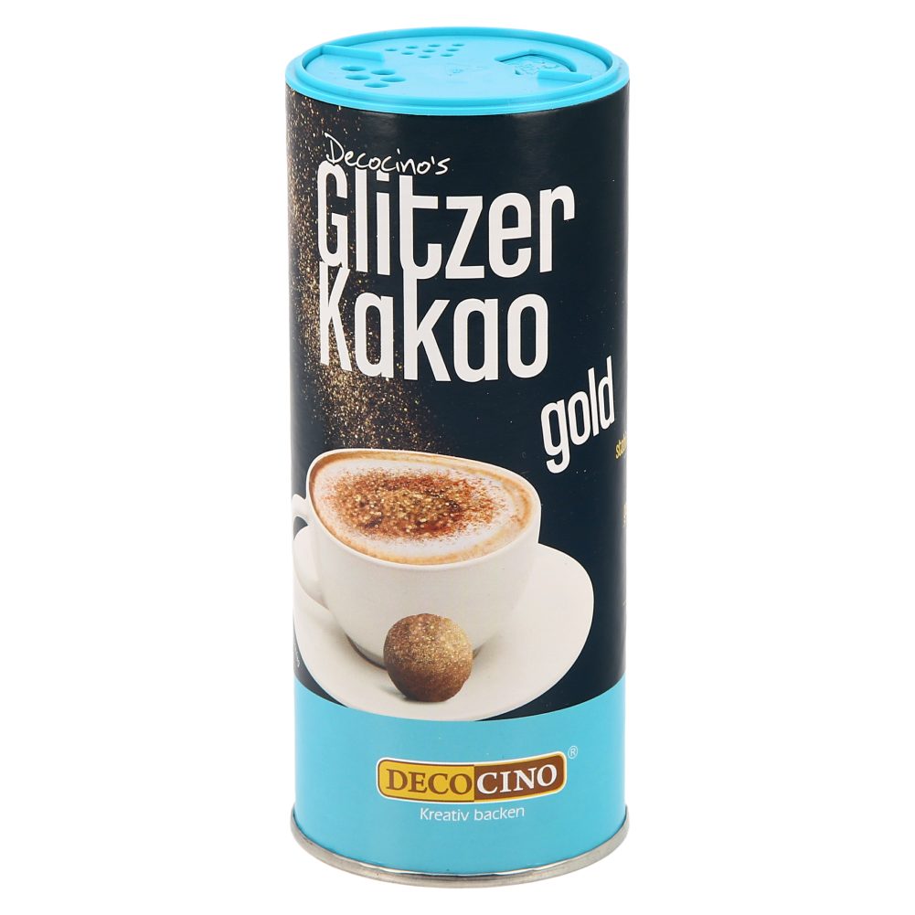 KAKAV ZA POSIP Z BLEŠČICAMI, ZLATI, DECOCINO, 100G