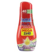 Slika produkta GEL ZA STROJNO POMIVANJE POSODE ALL IN 1 LEMON, SOMAT, 80PRANJ