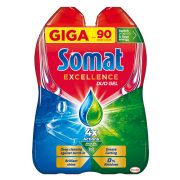 Slika produkta GEL ZA STROJNO POMIVANJE POSODE EXCELLENCE DUO GEL ANTI GREASE, SOMAT, 90PRANJ, 2X810ML