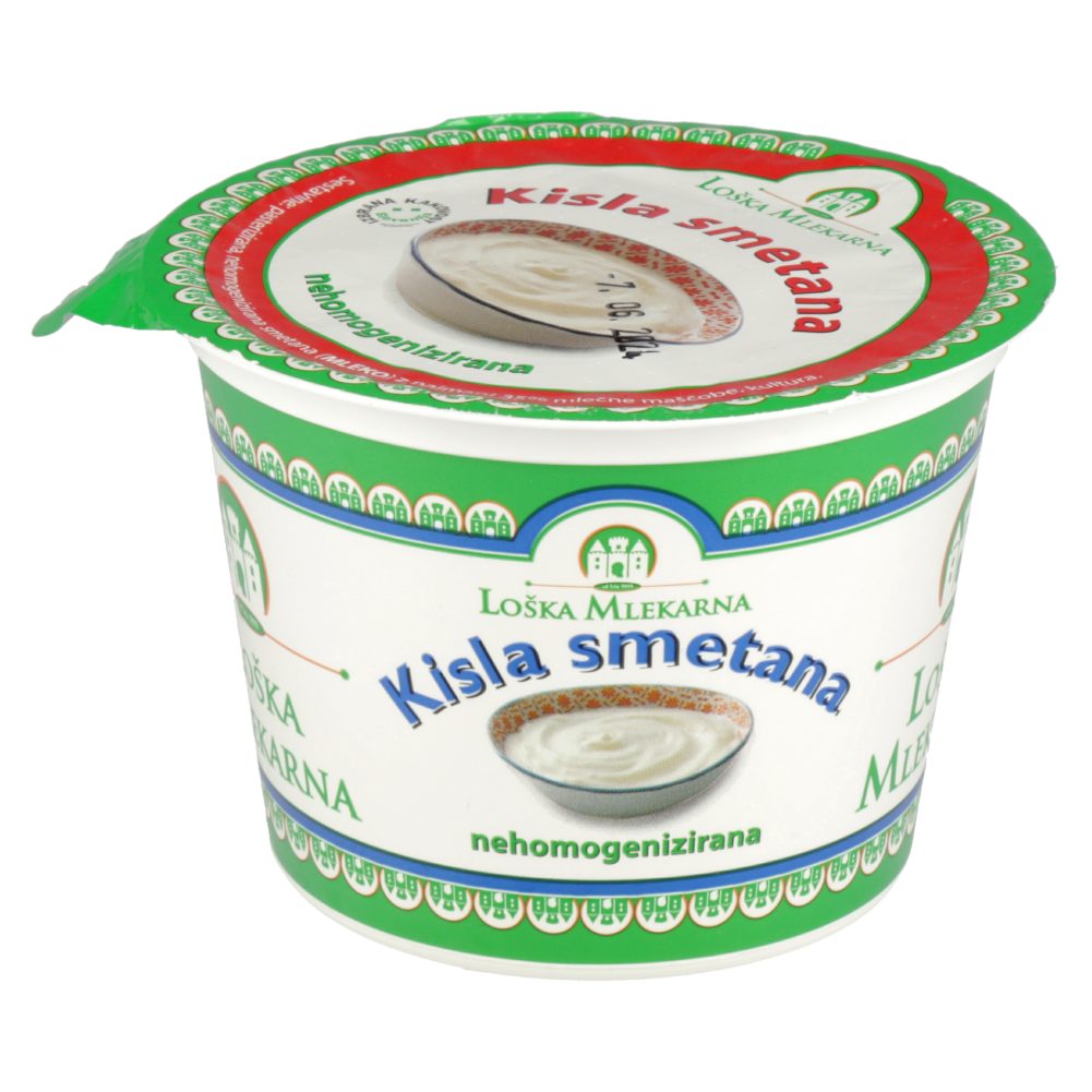 KISLA SMETANA 35%M.M., LOŠKA MLEKARNA, 250G