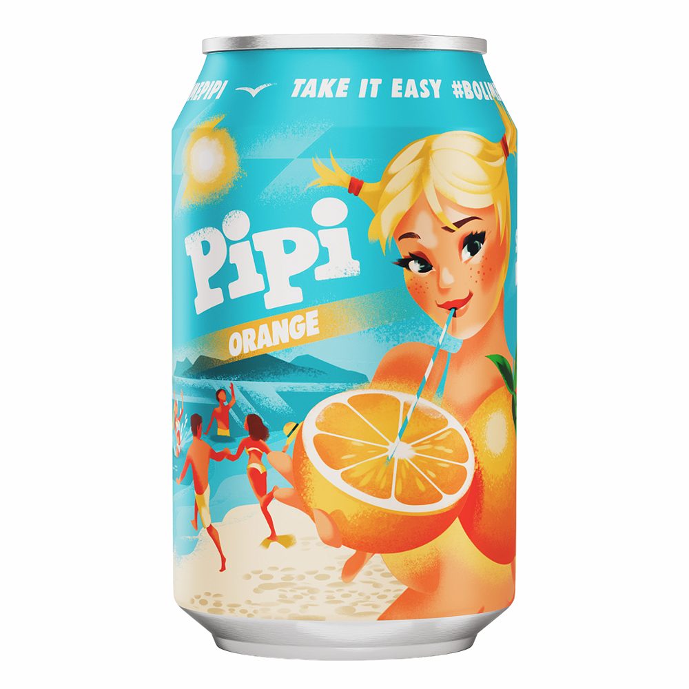 gazirana pijača, pomaranča, pipi, 0,33 l