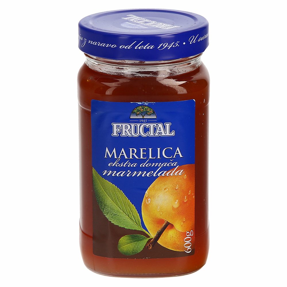 marelična marmelada, fructal, 600 g