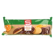 Slika produkta BISKVIT Z ŽELEJEM Z OKUSOM POMARANČE IN ČOKOLADNIM OBLIVOM, S-BUDGET, 125G