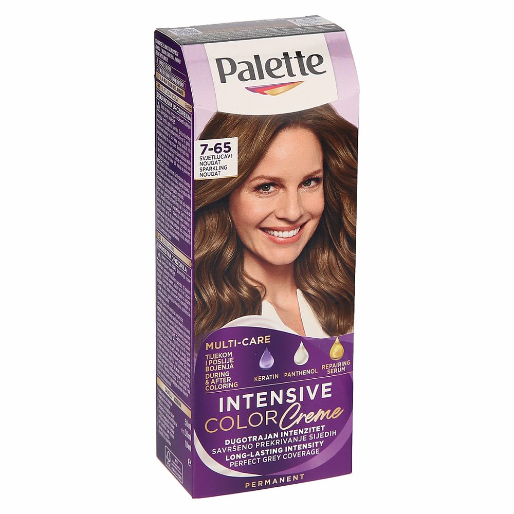 BARVA ZA LASE SVETLO NOUGUT 7-65 INTENSIVE COLOR CREME, PALETTE