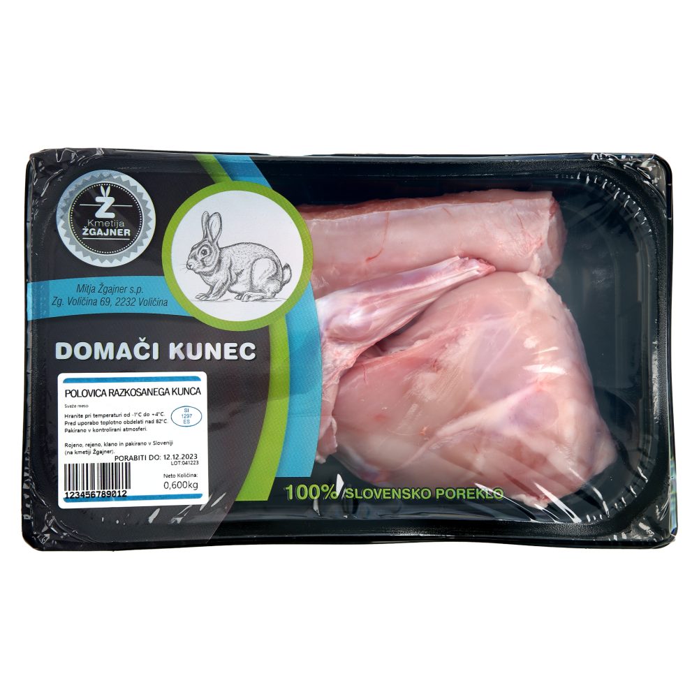 DOMAČI KUNEC, POLOVICA, KMETIJA ŽGAJNAR, TEHTANO