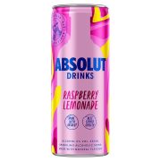 Slika produkta MEŠANA ALKOHOLNA PIJAČA Z VODKOZ OKUSOM MALINE IN LIMONADE, ABSOLUT, 0,25L