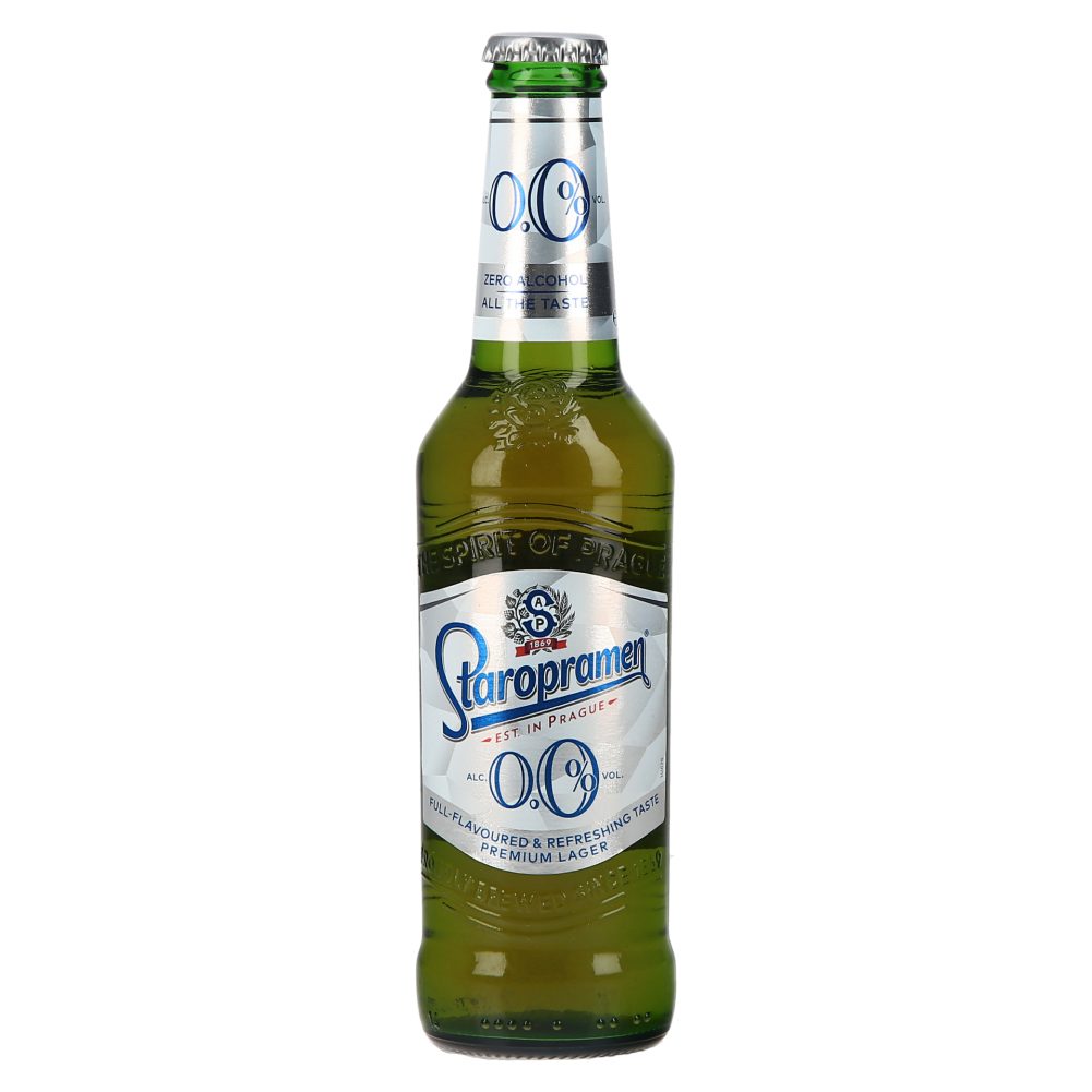 Brezalkoholno pivo Staropramen, 0,33 l