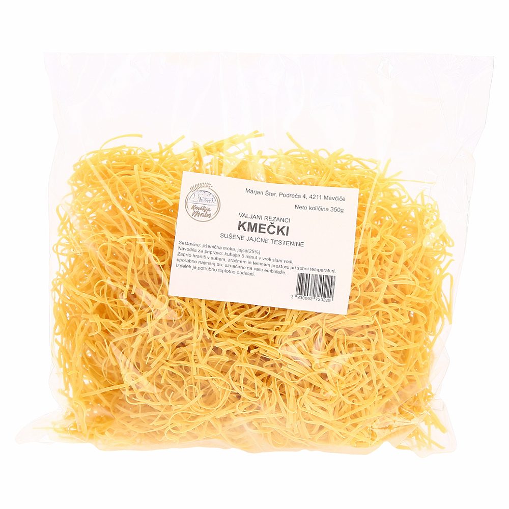jajčne testenine kmečki valjani rezanci, kmetija maln, 350g