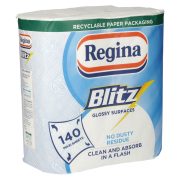 Slika produkta KUHINJSKE PAPIRNATE BRISAČE 3 SLOJNE BLITZ, REGINA, 140 LISTIČEV, 2/1