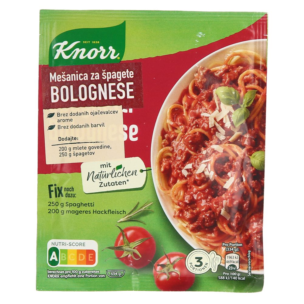 Knorr Fix mešanica za špagete, Bolognese, 40 g