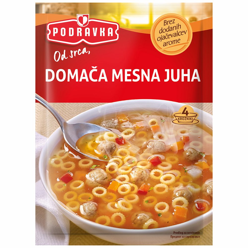 domača mesna juha, podravka, 62g
