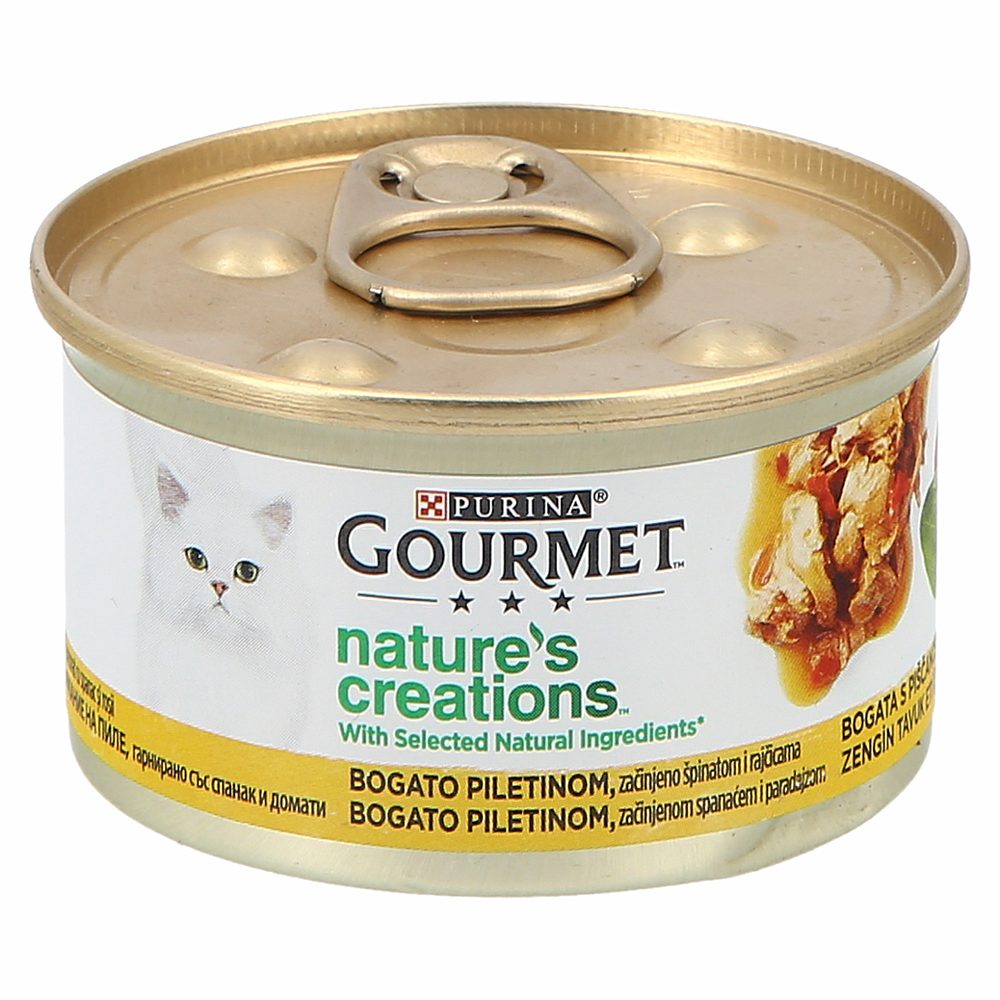 mokra hrana za mačke piščanec gourmet nature´s creations, purina, 85g