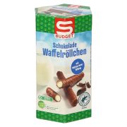 Slika produkta VAFLJEVE ROLICE Z MLEČNIM POLNILOM, S-BUDGET, 200G