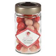 Slika produkta JAGODE V BELI ČOKOALDI Z OKUSOM JOGURTA, LUCIFER, 125G