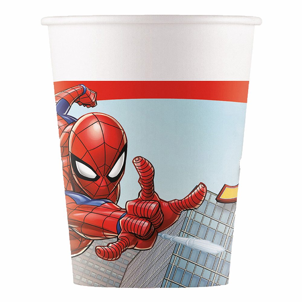 papirnati kozarci spiderman crime fighter, 200ml, 8/1