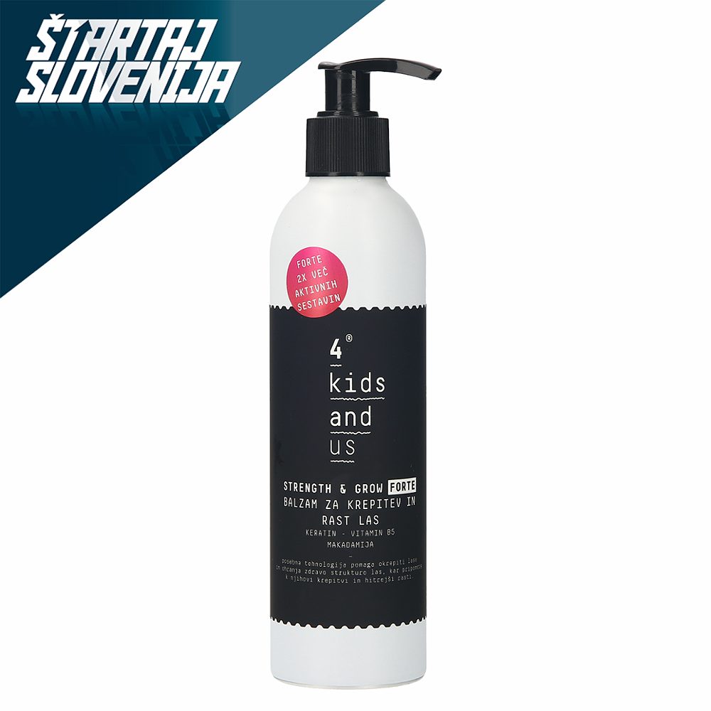 balzam za krepitev in rast las strength & grow forte, 4kidsandus, 250ml