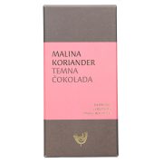 Slika produkta TEMNA ČOKOLADA MALINA IN KORIANDER, PASSERO, 100G