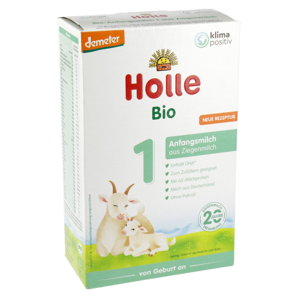 BIO (DEMETER) KOZJE ZAČETNO MLEKO ZA DOJENČKE 1, OD ROJSTVA, HOLLE, 400G