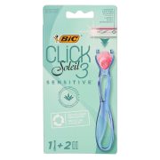 Slika produkta BRITVICA CLICK SOLEIL 3 SENSITIVE, BIC, 1/1 + 2 NADOMESTNA NASTAVKA