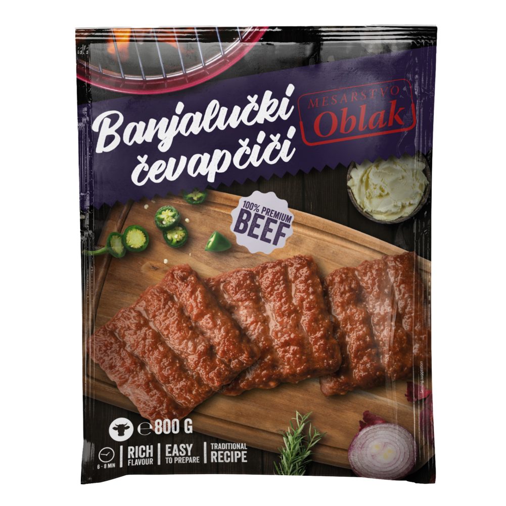BANJALUČKI ČEVAPČIČI, MESARSTVO OBLAK, 800G