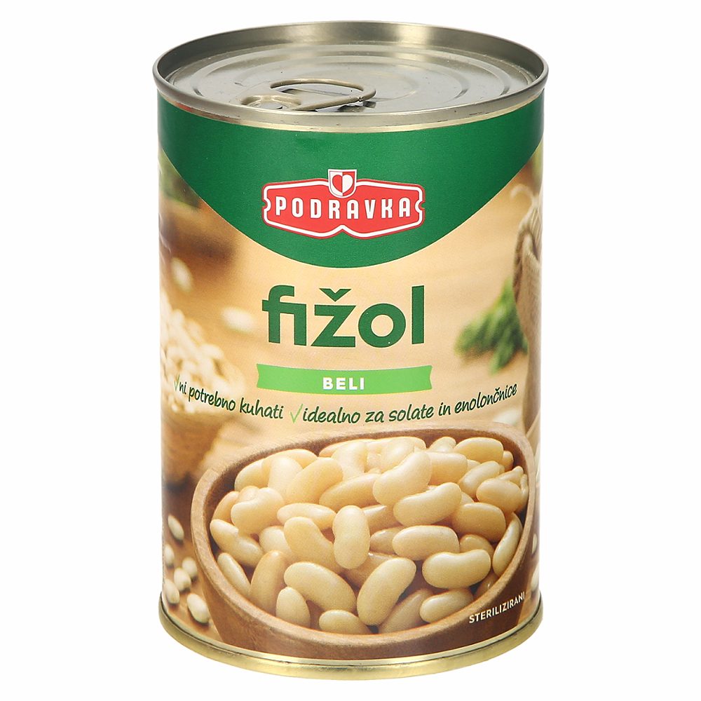 beli fižol, podravka, 400g