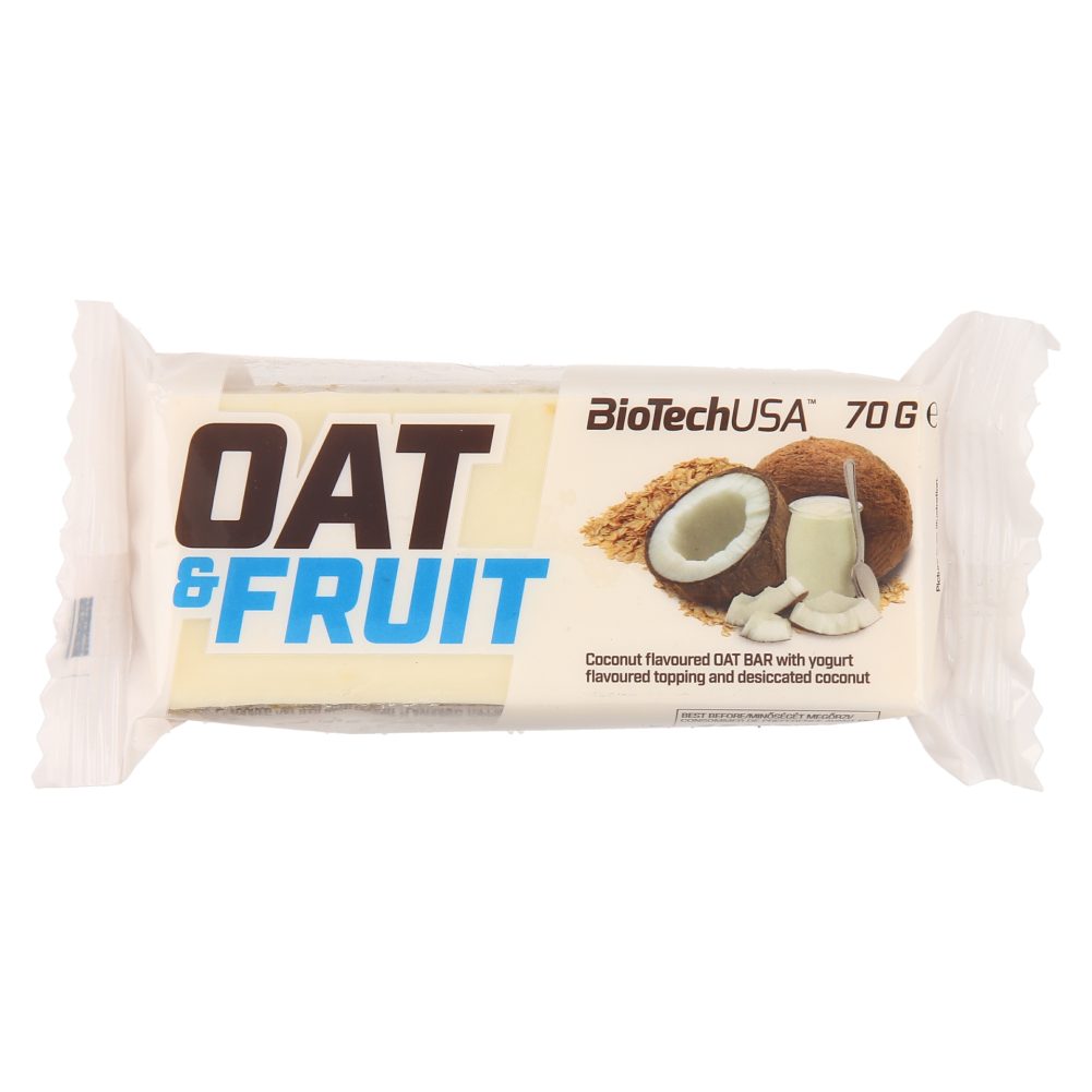 PLOŠČICA JOGURT IN KOKOS OAT AND FRUITS, BIOTECHUSA, 70G