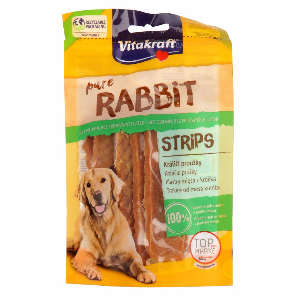 poslastic za pse zajec pure rabbit strips, vitakraft, 80g