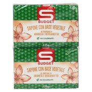 Slika produkta RASTLINSKO TRDO MILO Z VONJEM POMARANČE IN BERGAMOTKE, S-BUDGET, 2X125G