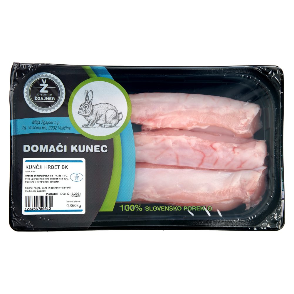 KUNČJI HRBET BREZ KOSTI, PAKIRANO, KMETIJA ŽGAJNER, 360 G