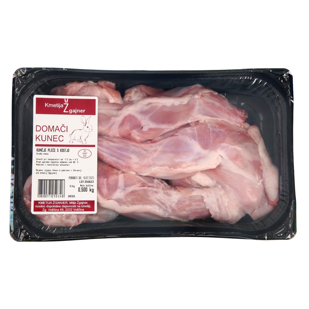 KUNČJE PLEČE S KOSTJO PAKIRANO, KMETIJA ŽGAJNER, 500G