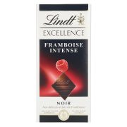 Slika produkta TEMNA ČOKOLADA Z MALINO, LINDT EXCELLENCE, 100G