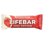 Slika produkta BIO PRESNA PROTEINSKA PLOŠČICA JAGODA LIFEBAR, LIFEFOOD, 47G