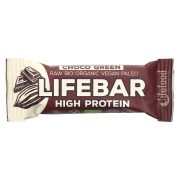 Slika produkta BIO PROTEINSKA PRESNA PLOŠČICA ČOKOLADA S SPIRULINO LIFEBAR, LIFEFOOD, 47G