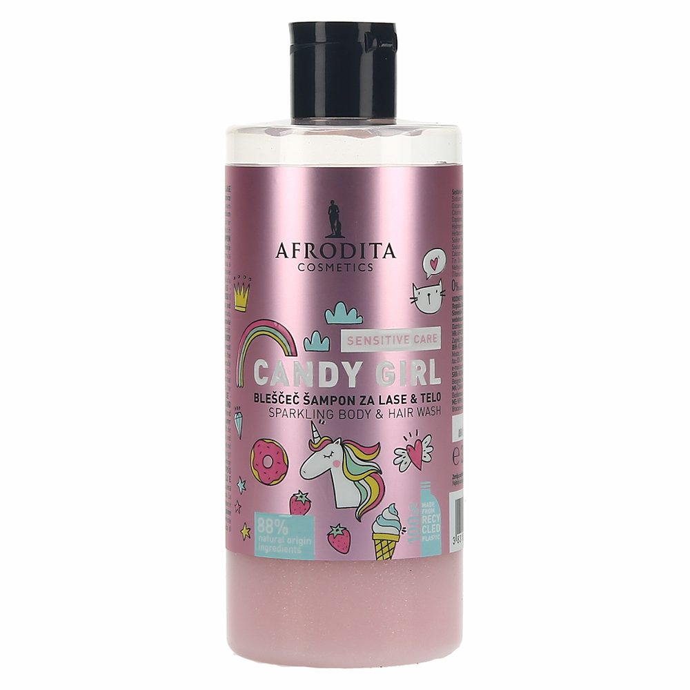 kids šampon za lase in telo candy girl, afrodita, 320ml