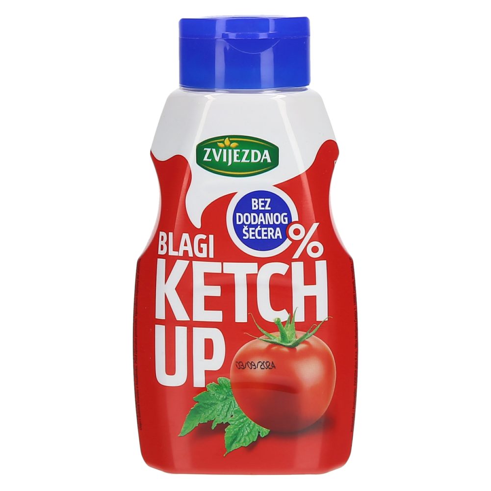 KETCHUP BREZ DODANEGA SLADKORJA S SLADILOM, ZVIJEZDA, 500G