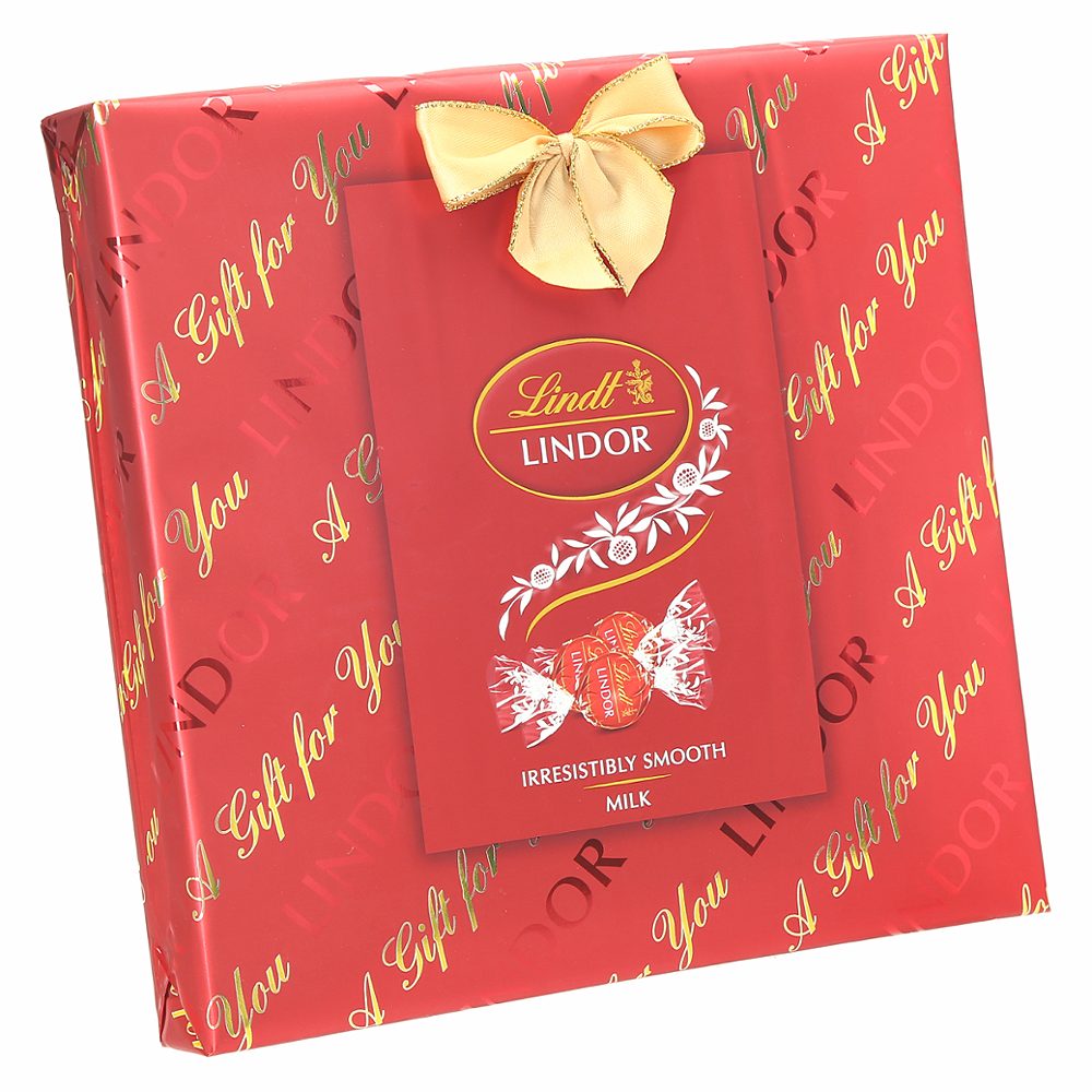 bonboniera mlečna čokolada z mehko topljivo sredico lindor, lindt, 287g