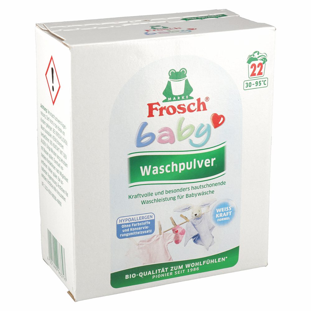 univerzalni pralni prašek v prahu baby, frosch, 22pranj, 1,452kg