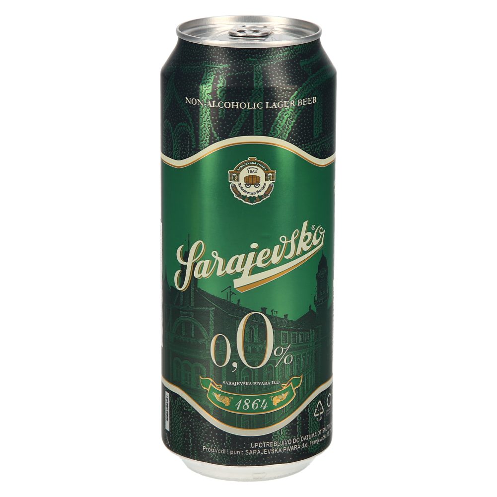 Brezalkoholno Sarajevsko pivo, 0,0 %, 0,5 l