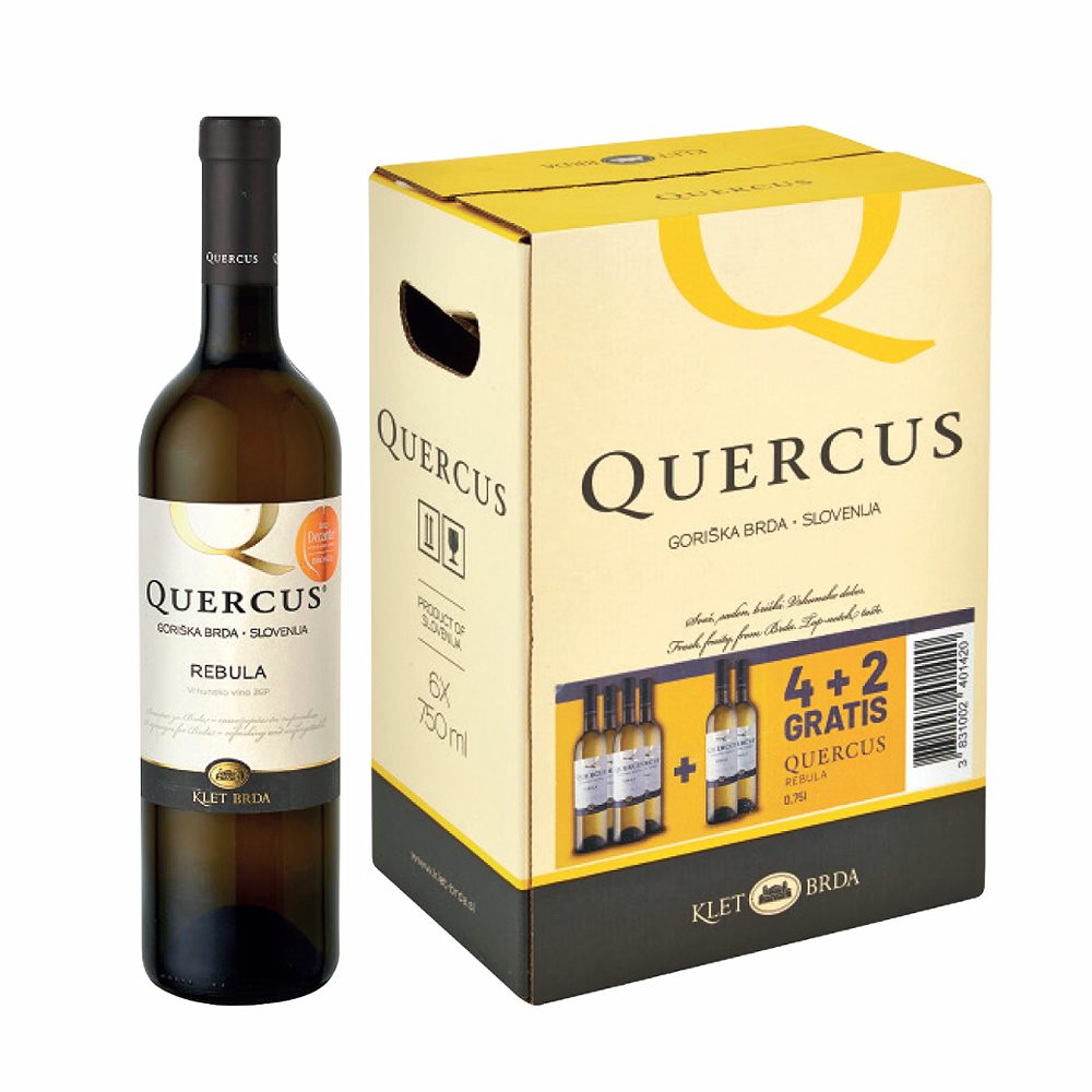 belo vino quercus rebula, klet brda, 6x0,75l, 4+2 gratis